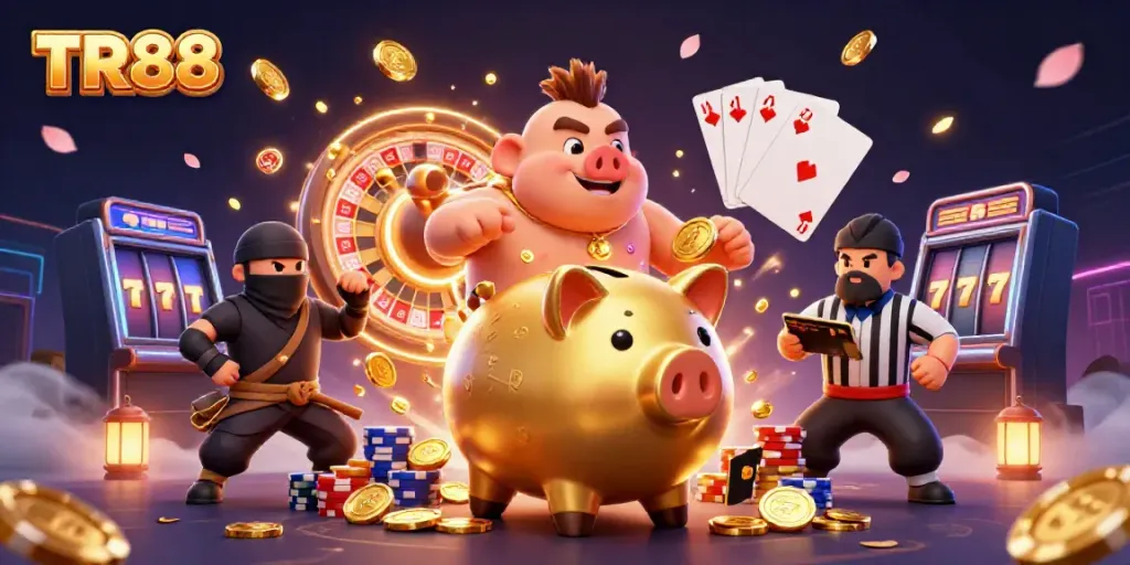 Experience TR88's thrilling casino atmosphere with dynamic characters and exciting game elements.