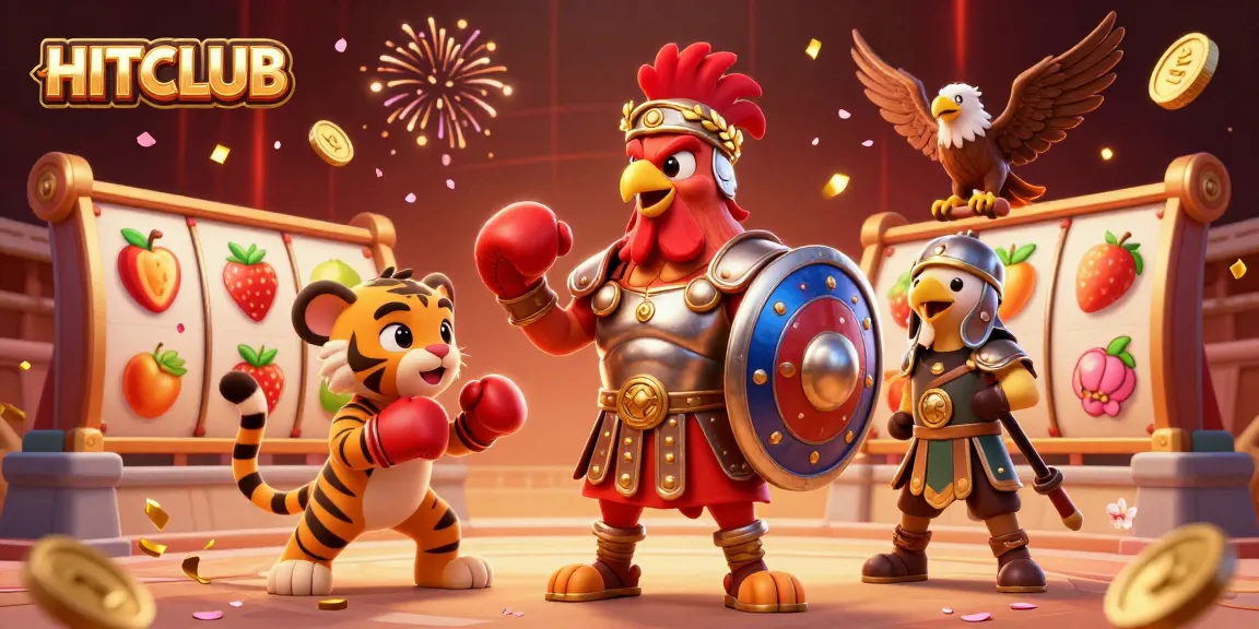 Experience HITCLUB with electrifying slot reels and an energetic scene of casino excitement.