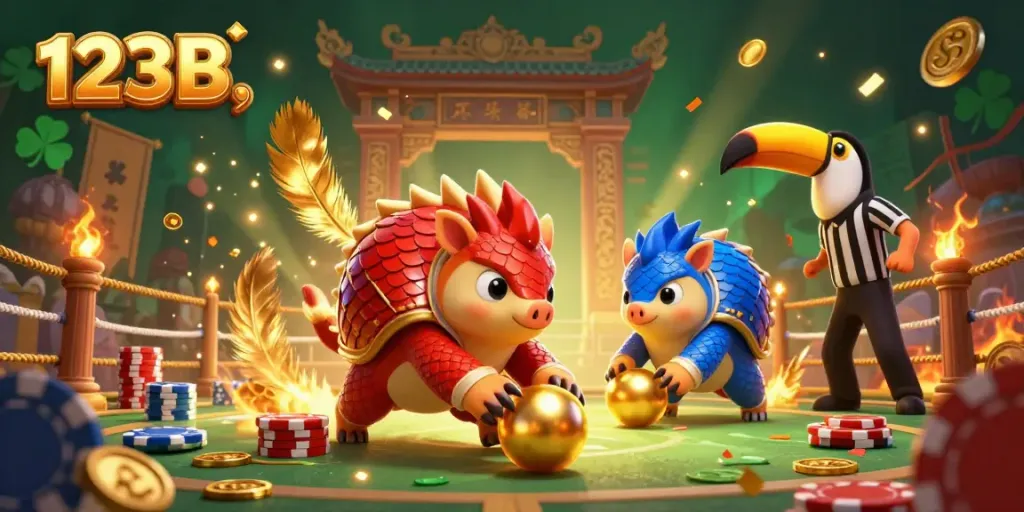 Experience thrilling betting with 123B as rival pangolins battle through poker chips and golden effects.