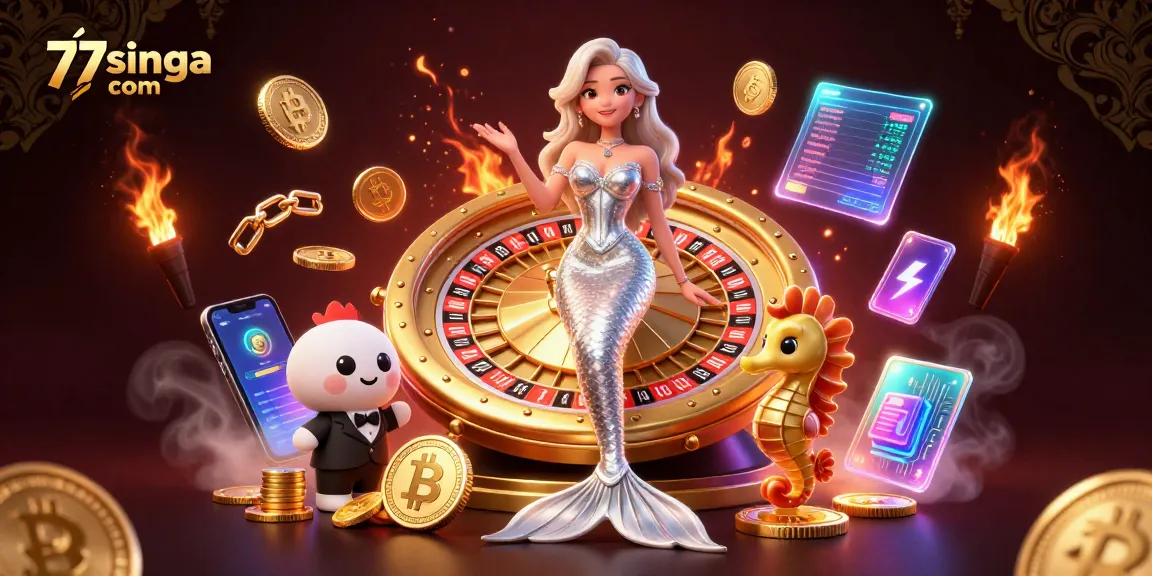 Rasakan permainan mendebarkan di 77singa com dengan suasana kasino digital yang hidup, menampilkan permainan dan hadiah yang menarik.