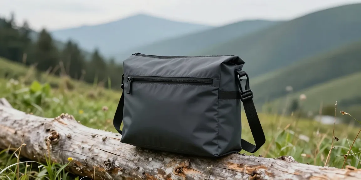 Outdoor Umhängetasche Herren in der Natur für Abenteuer und Reisen.
