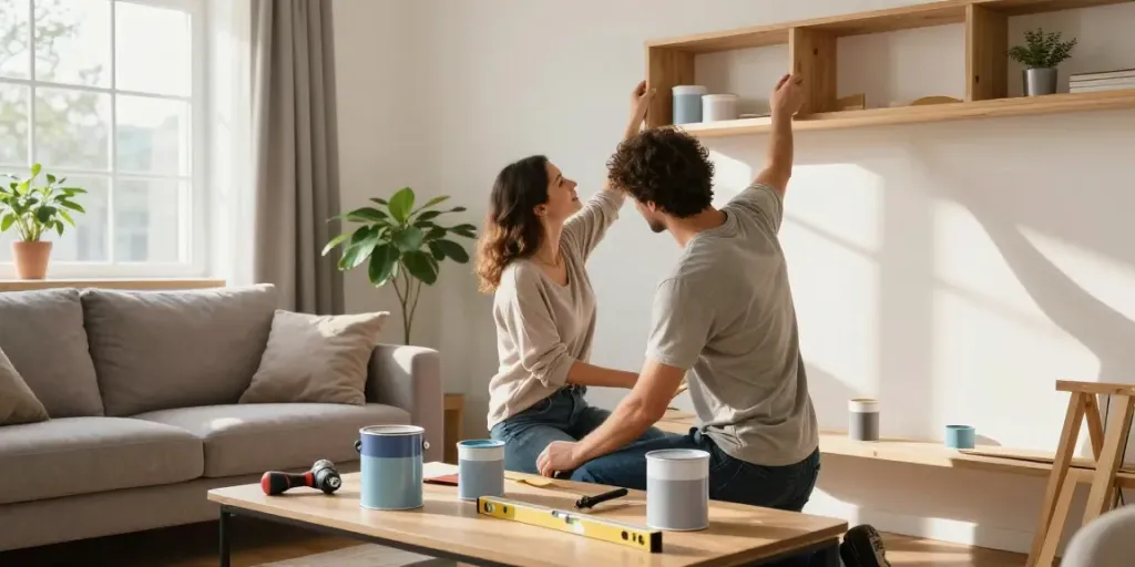 Auf https://www.eigenheim-blog.com/ gestalten Hausbesitzer gemeinsam ihr modernes Wohnzimmer neu.