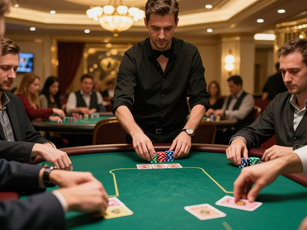 79king players enjoying an intense poker game with visible action and strategic atmosphere.