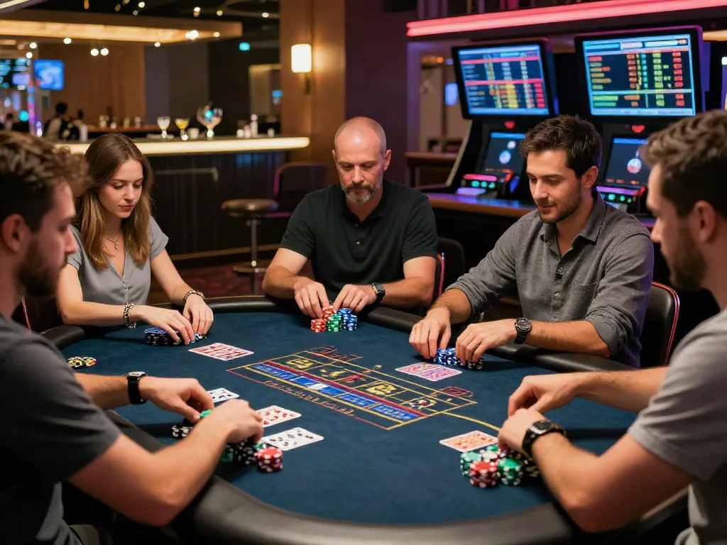 Dynamic gaming atmosphere at https://ta88.network/ with diverse players enjoying live casino action.