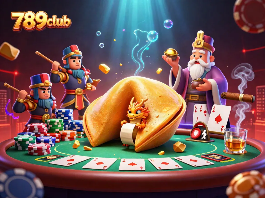 Engage in thrilling games at 789club with a rich 3D casino atmosphere showcasing poker elements.