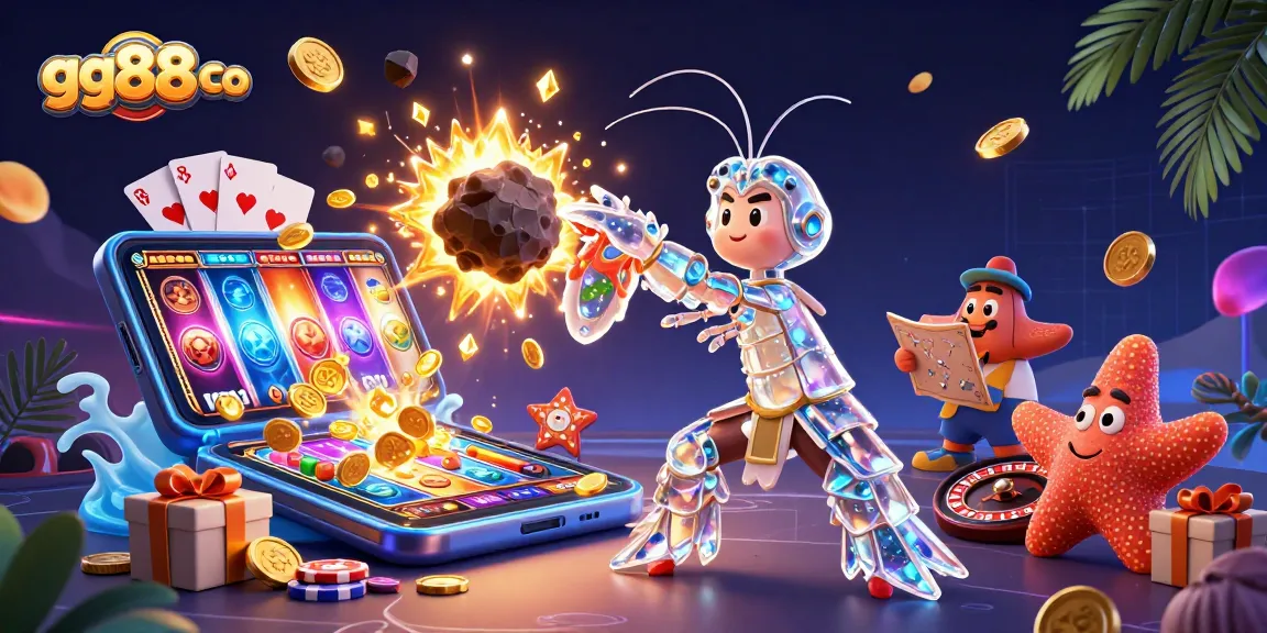 Engage in exciting slots and casino games at gg88 co, featuring a vibrant scene of a galactic samurai.