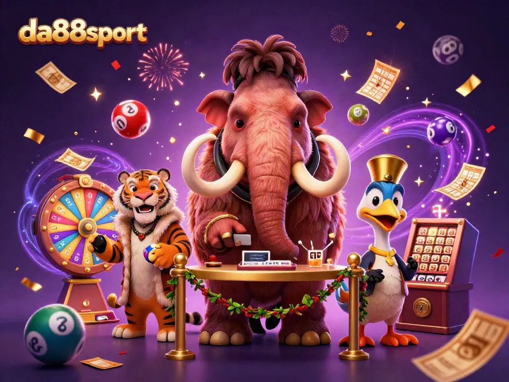 Engage with da88sport by enjoying vibrant casino-themed fun with colorful elements and animated characters.