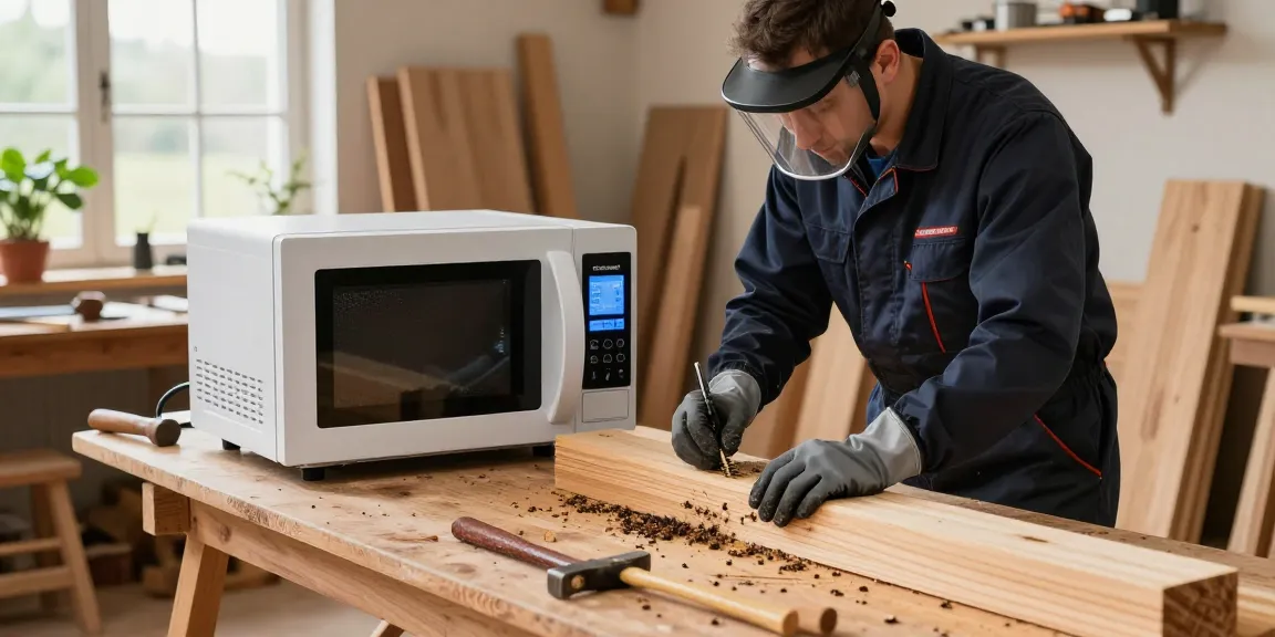 Shashel microwave technology efficiently treating wood beams for insect elimination