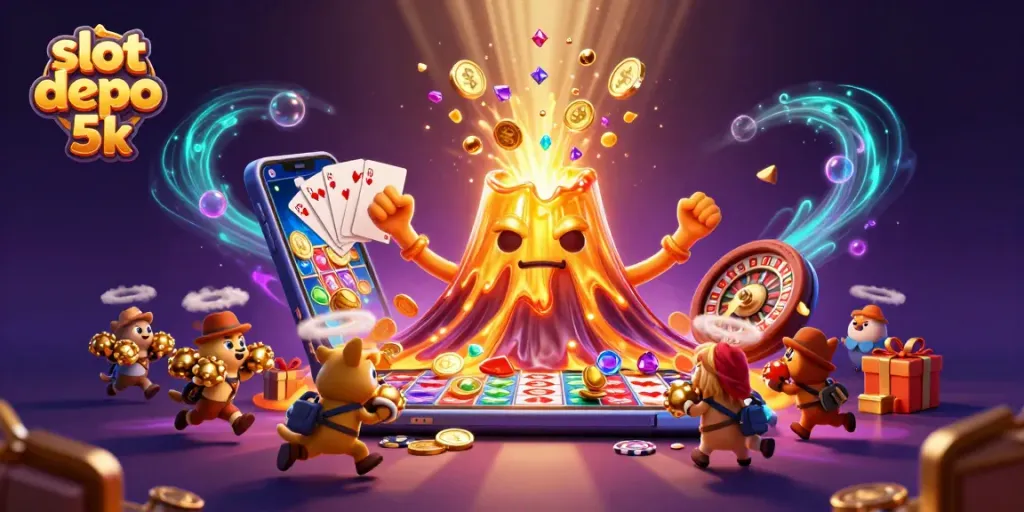 Experience the excitement of slot depo 5k with vibrant treasures and winning game elements.