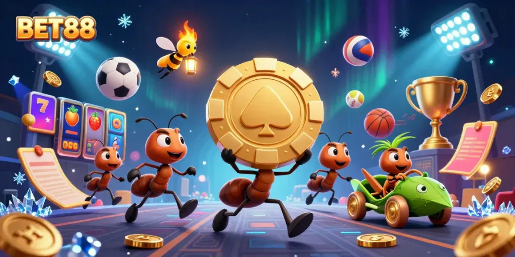 Experience thrilling gameplay and exciting wins at BET88, where vibrant characters bring casino fun to life.