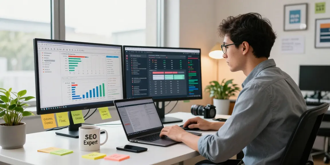 SEO analysis workspace showcasing seanbowieforaz strategies for marketing success