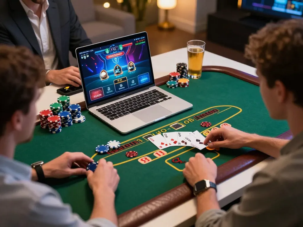Players engage in an exciting blackjack session on nn88's online casino platform, showcasing vibrant graphics and strategic gameplay.