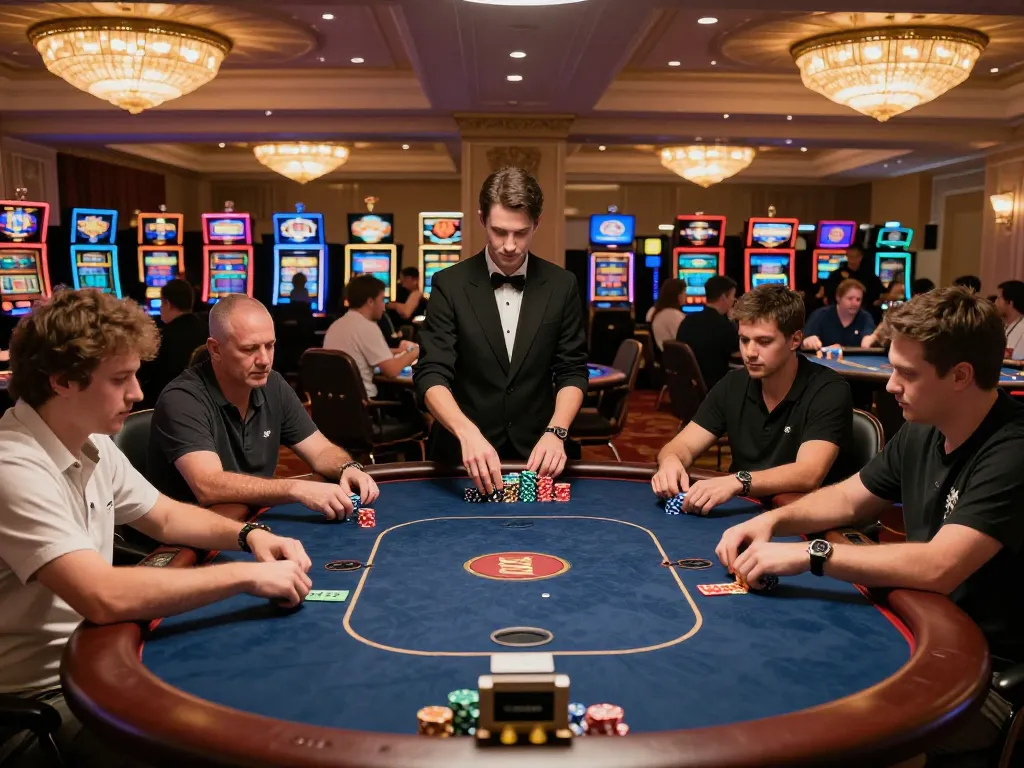 KJC hosts a high-stakes poker tournament, showcasing players and elite gaming atmosphere.