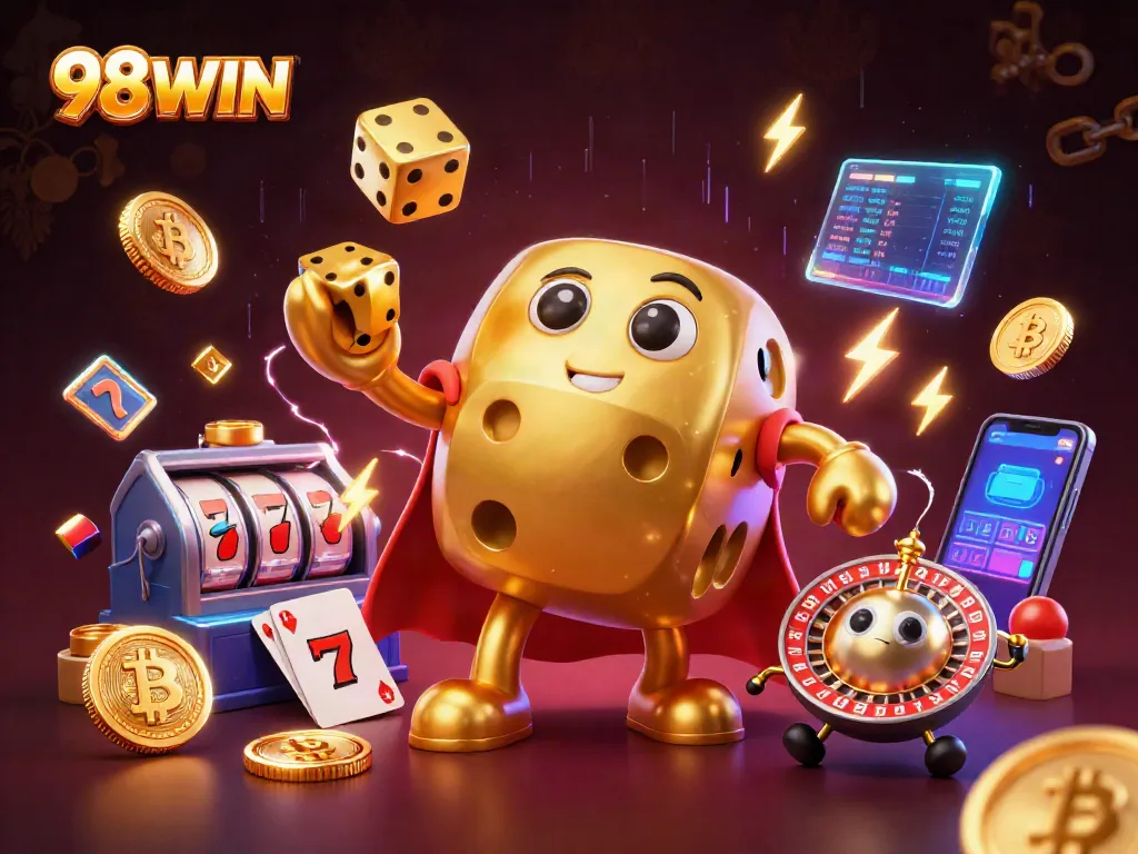Engage in thrilling gameplay strategies at 98WIN, showcasing vibrant casino elements.