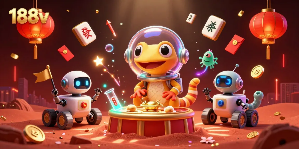 Play and win big at 188v with a dynamic gambling scene featuring vibrant Martian adventures.