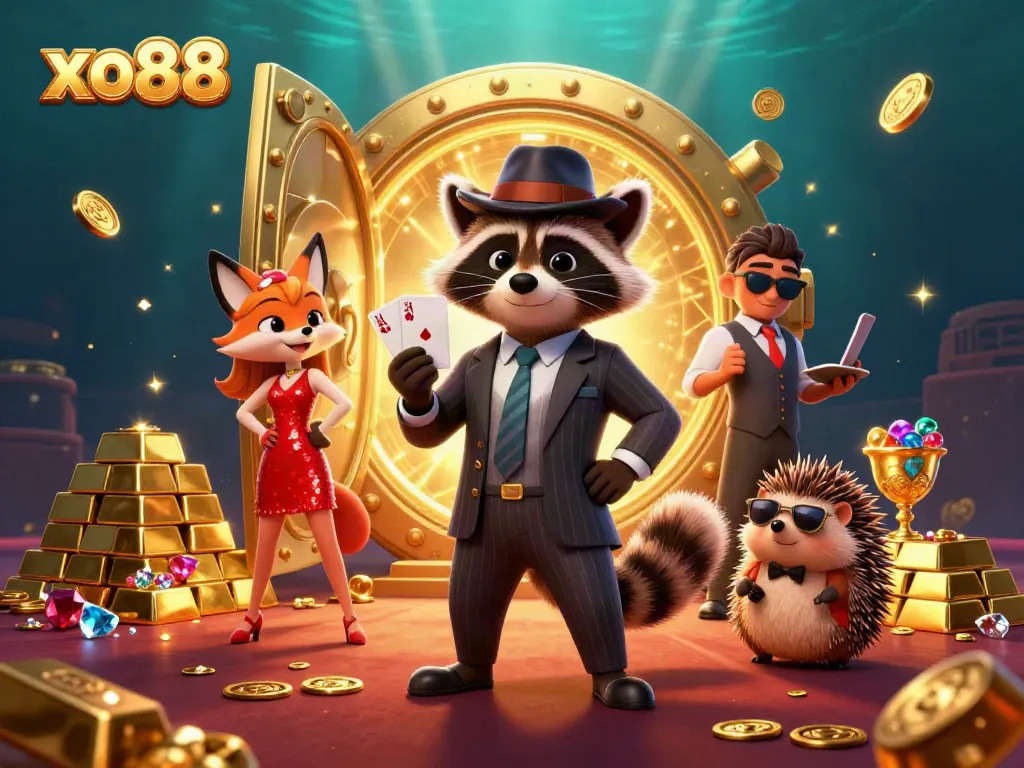 Experience the thrill of gaming with xo88, featuring dynamic casino characters and riches.