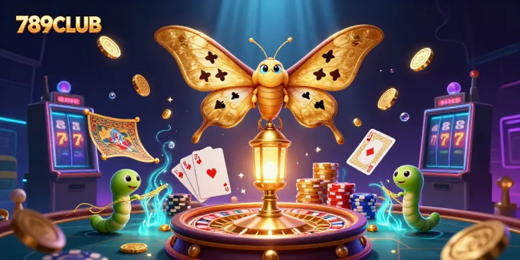Experience thrilling wins with 789CLUB's vibrant casino scene featuring golden coins and exciting games.