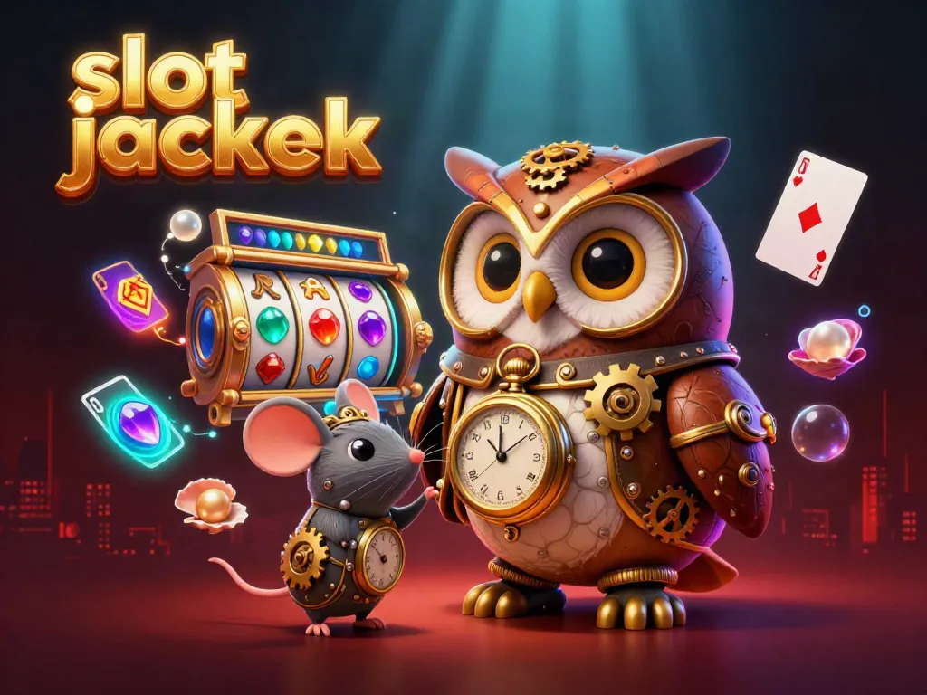 Witness the excitement of slot jackpot games with vibrant elements in a vibrant 3D illustration.