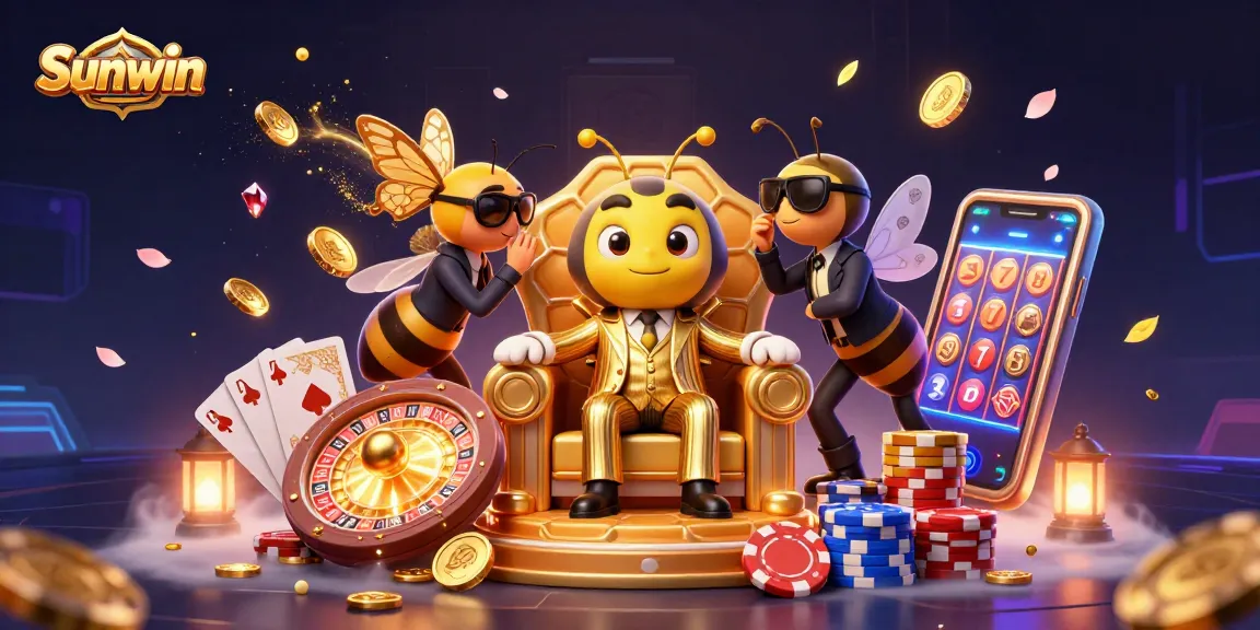 Sunwin offers thrilling gameplay featuring colorful chips, vibrant cards, and lively casino ambience.