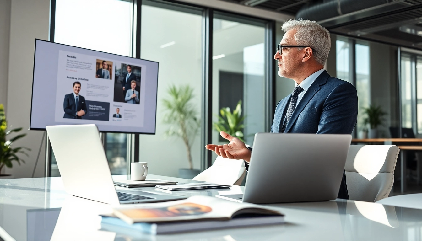 Headhunter Schweiz berät Jobbewerber in einem modernen Büro über Karrieremöglichkeiten.