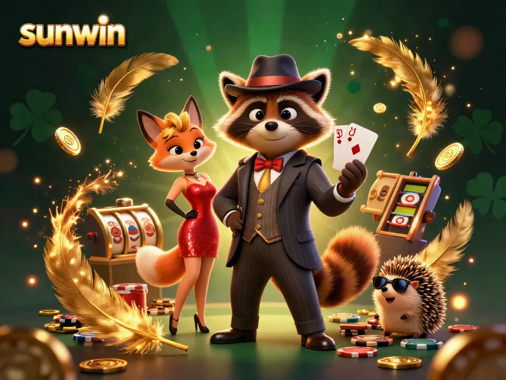 Experience thrilling moments with sunwin as animated characters play cards in a vibrant casino scene.