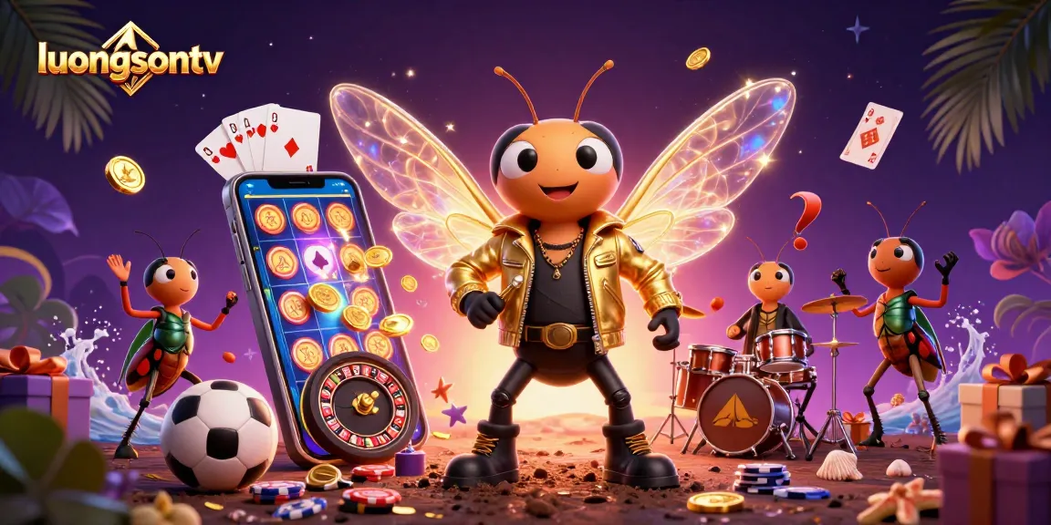 Experience thrilling live sports action with luongsontv featuring vibrant characters and casino elements.