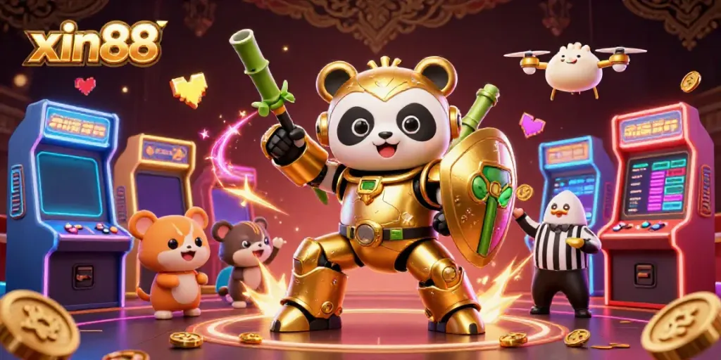 Engage with xin88 by exploring vibrant casino-themed activities in a dynamic 3D illustration.
