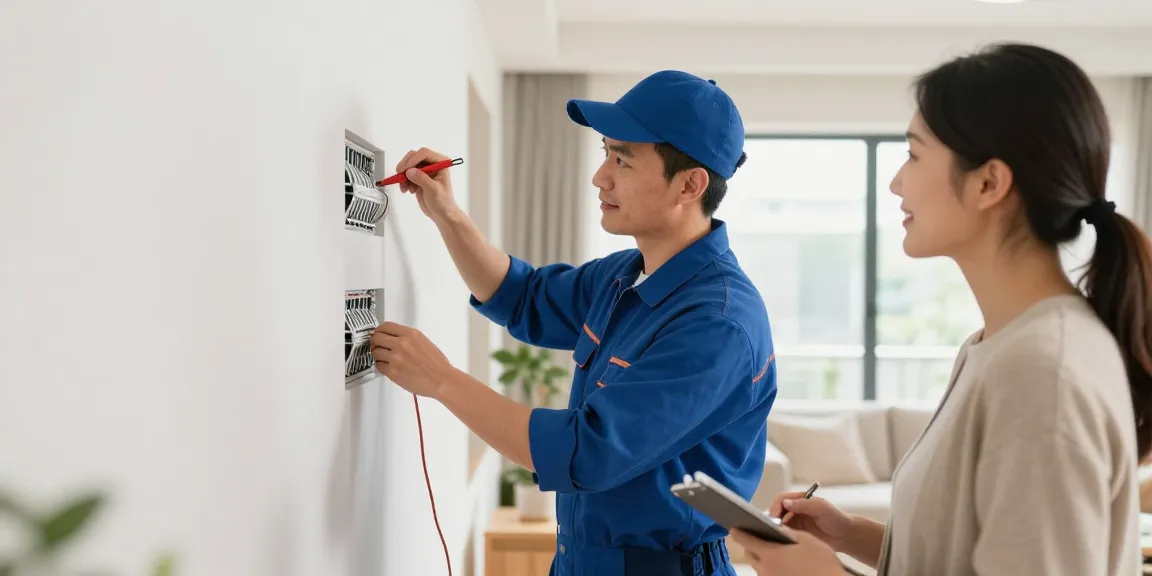Vertrauenswürdiger Elektriker Hildesheim bei der Installation von Elektroanlagen, professioneller Service, lokale Fachkraft.