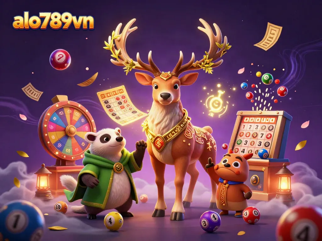 Engage with alo789vn's dynamic online gaming scene featuring vibrant lottery elements.