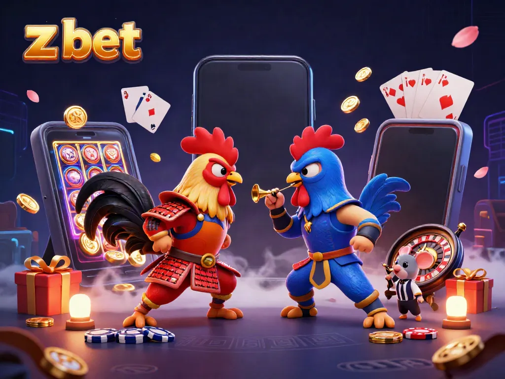 Engage in thrilling gameplay with z bet as roosters clash in an intense gaming showdown.