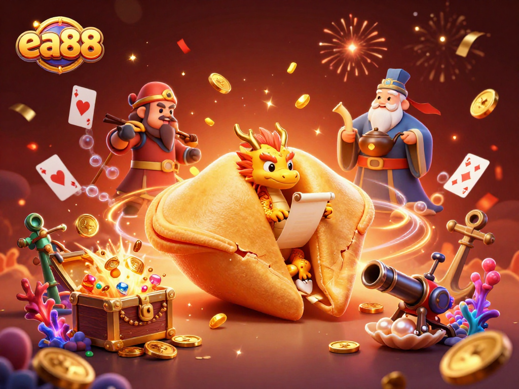 Engage with exciting games at ea88, featuring colorful characters and vibrant casino elements.