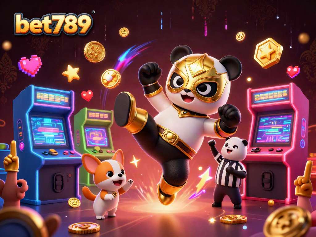 Engage in winning action with bet789's vibrant casino scenes featuring animated characters.