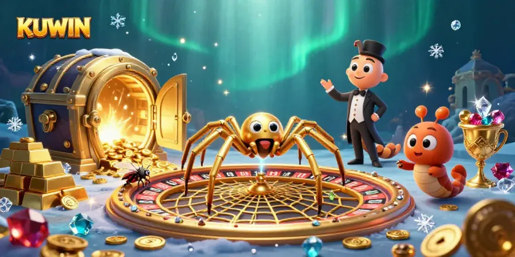 Experience thrilling betting at KUWIN's unique roulette in an engaging golden environment.