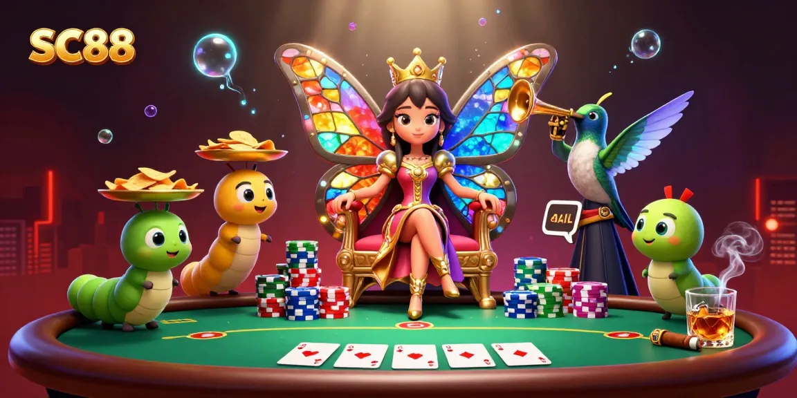 Experience thrilling games at SC88 with a vibrant casino scene featuring poker elements and rich visuals.