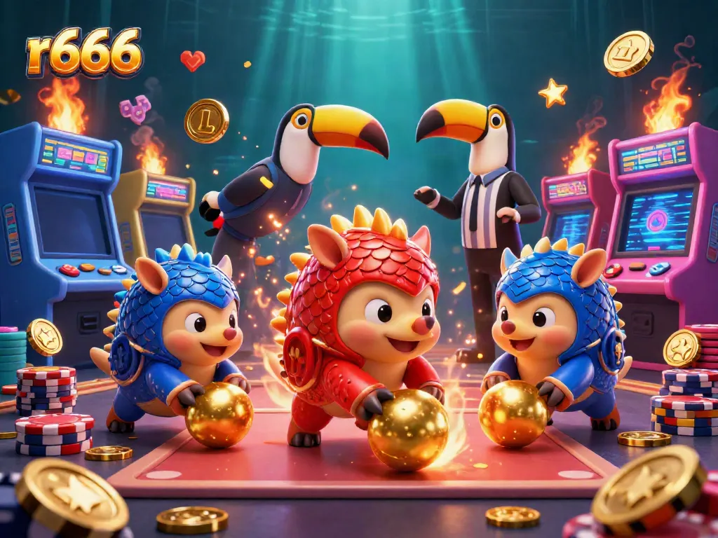 Experience the excitement of r666 casino games with vibrant pangolins and dynamic casino elements.