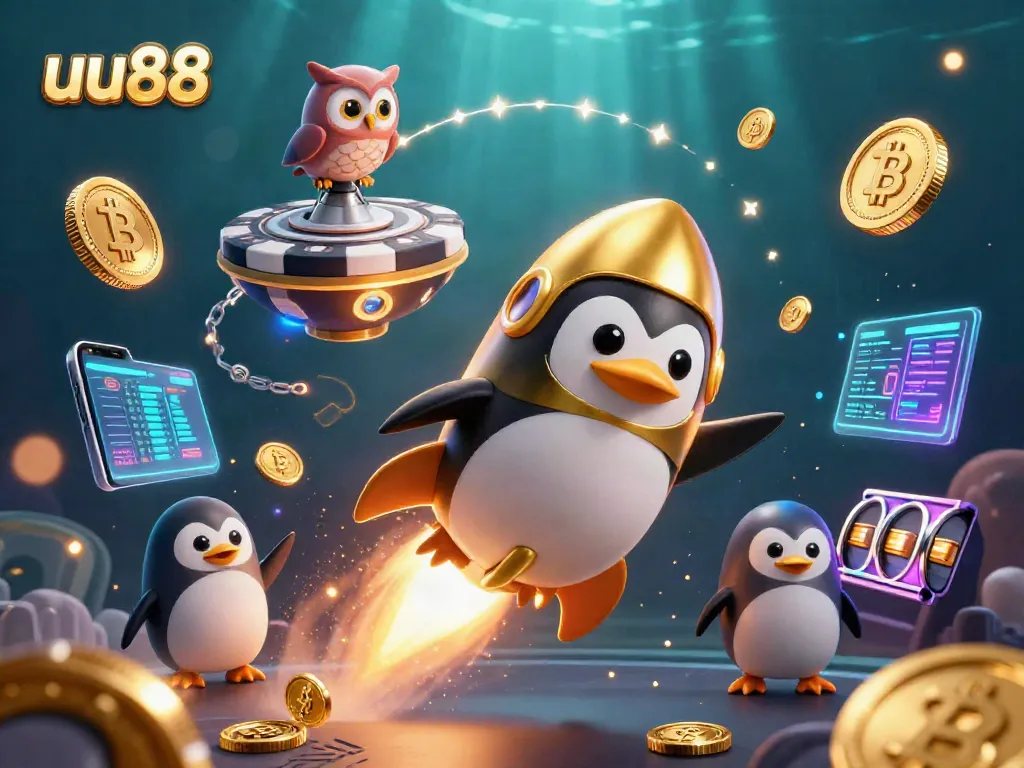 Experience winning with uu88 in this vibrant 3D casino-themed illustration rich in game elements.