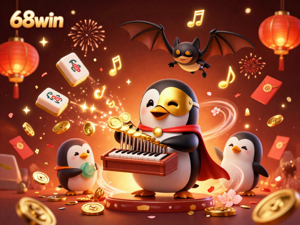 Experience thrilling wins at 68win with golden coins and dynamic casino elements celebrating online gaming.