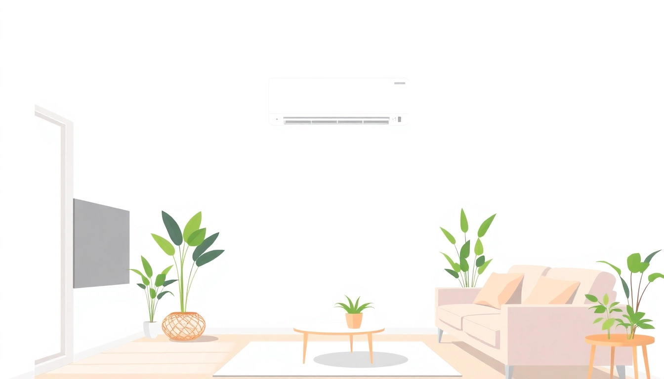 Klimaanlagen installieren lassen in einem modernen Wohnzimmer mit elegantem Design.