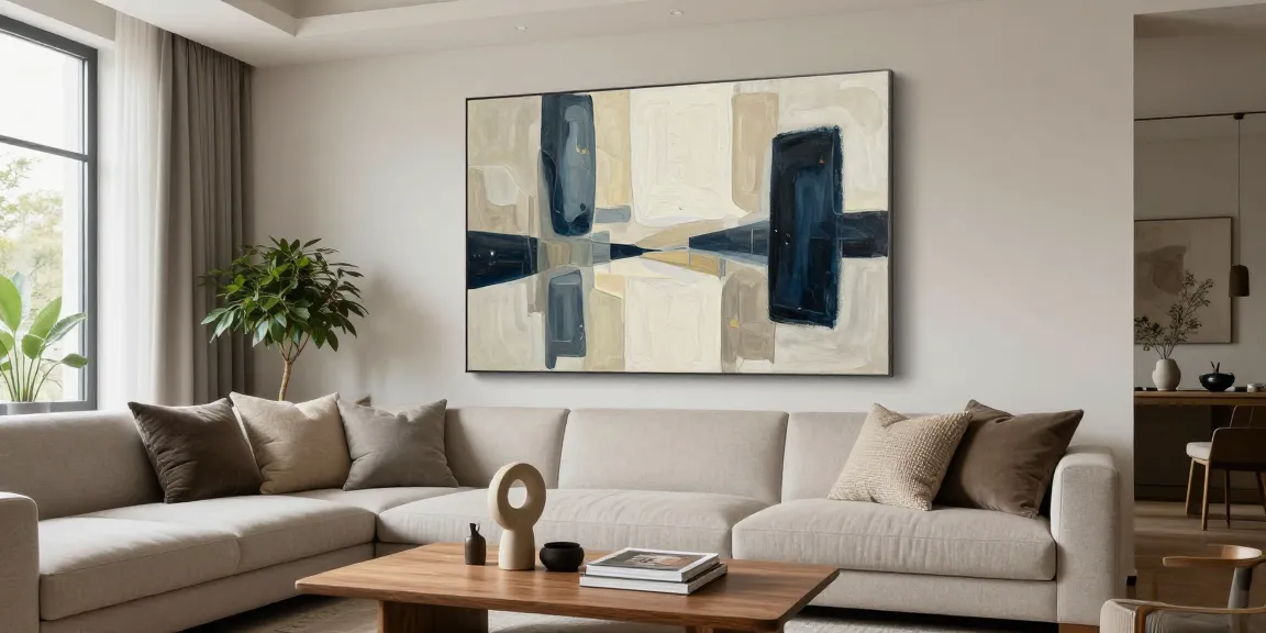 Moderne Wohnzimmer Bilder als stilvolle Wanddekoration in einem hellen Raum.