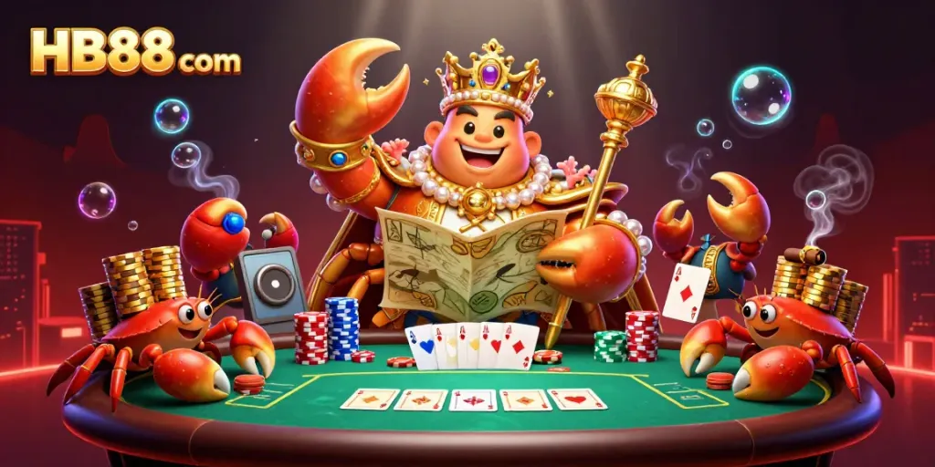 Engage in thrilling gameplay at HB88 com featuring vibrant 3D characters and casino elements.