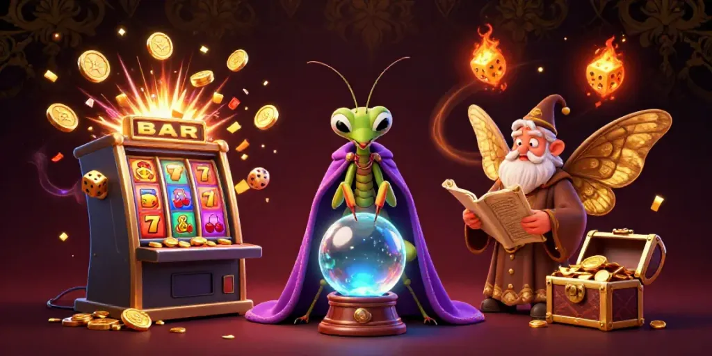Experience the thrill of TK88 with cartoon characters in a vibrant casino scene filled with games and excitement.