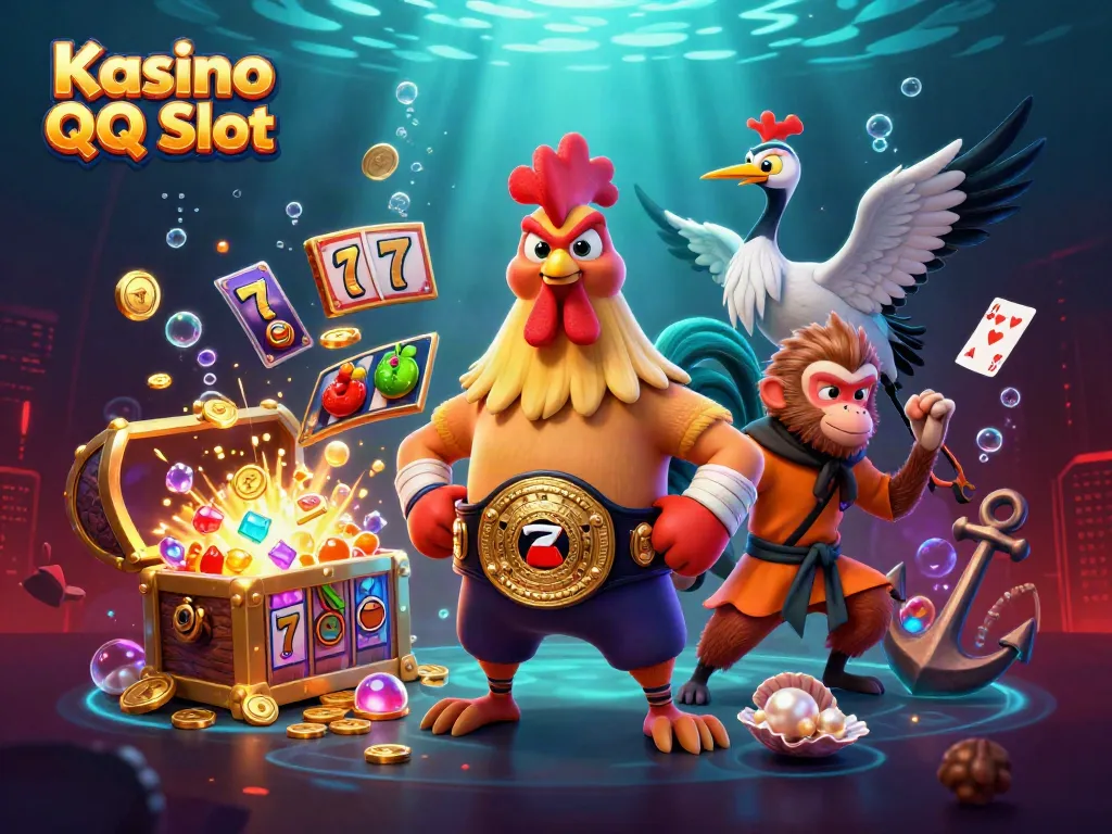 Experience exciting gameplay with Kasino QQ Slot featuring dynamic characters and vibrant casino elements