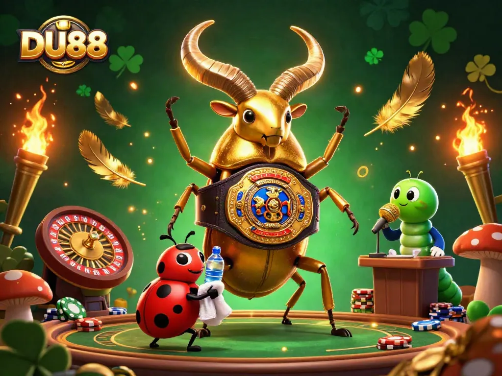 Join a thrilling DU88 live casino showdown with animated characters in a vibrant gaming arena.