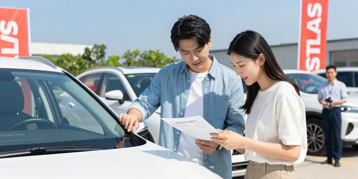 Inspecting the best car history check UK report while evaluating a used vehicle