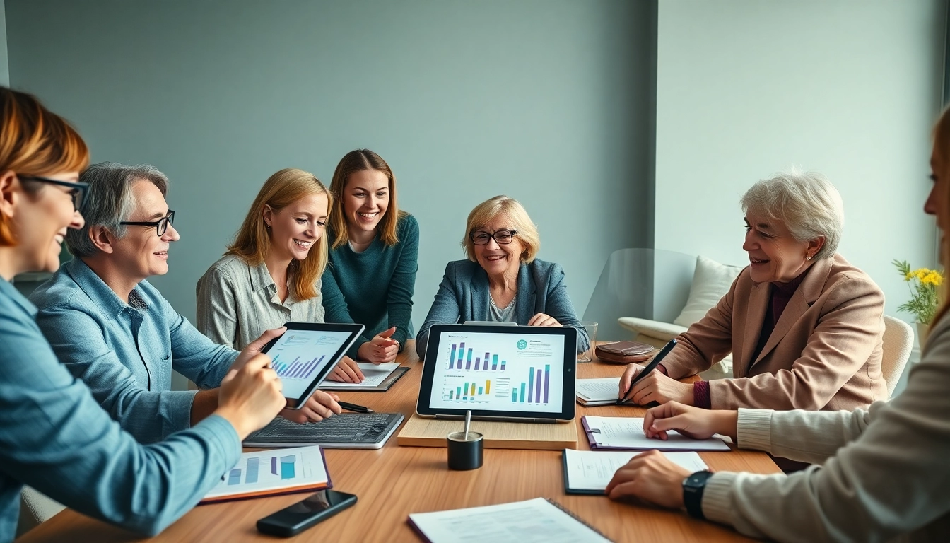 Engage in innovative marketing für pflegedienste through a strategy meeting with professionals.