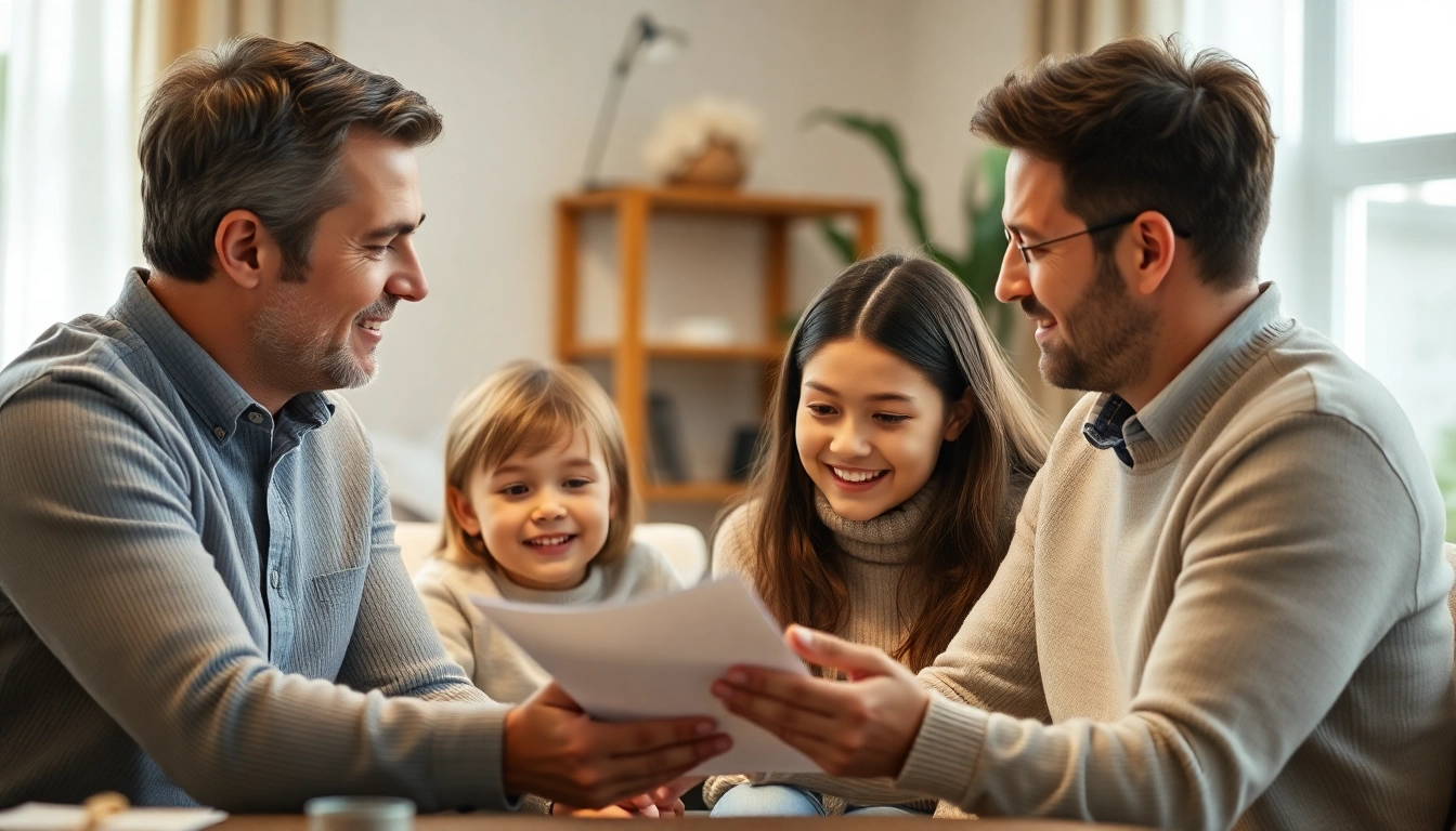 Discussing Baufinanzierung options with a financial advisor in a friendly atmosphere.