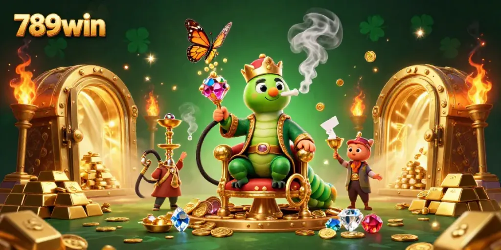 Immerse in adventure with 789win and discover vibrant casino treasures in this dynamic 3D illustration.