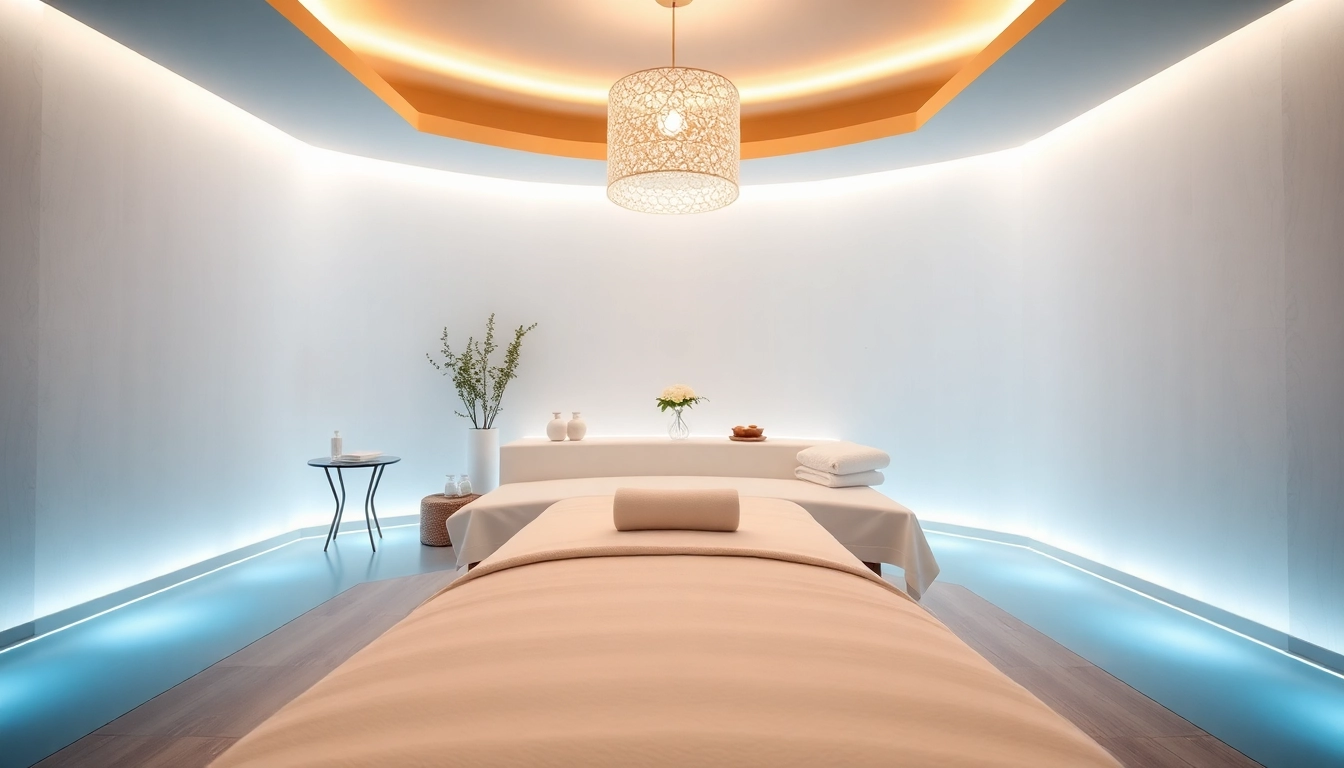 Massageliege für Wellness mit luxuriösem Design und Komfort zur Entspannung und Heilung.