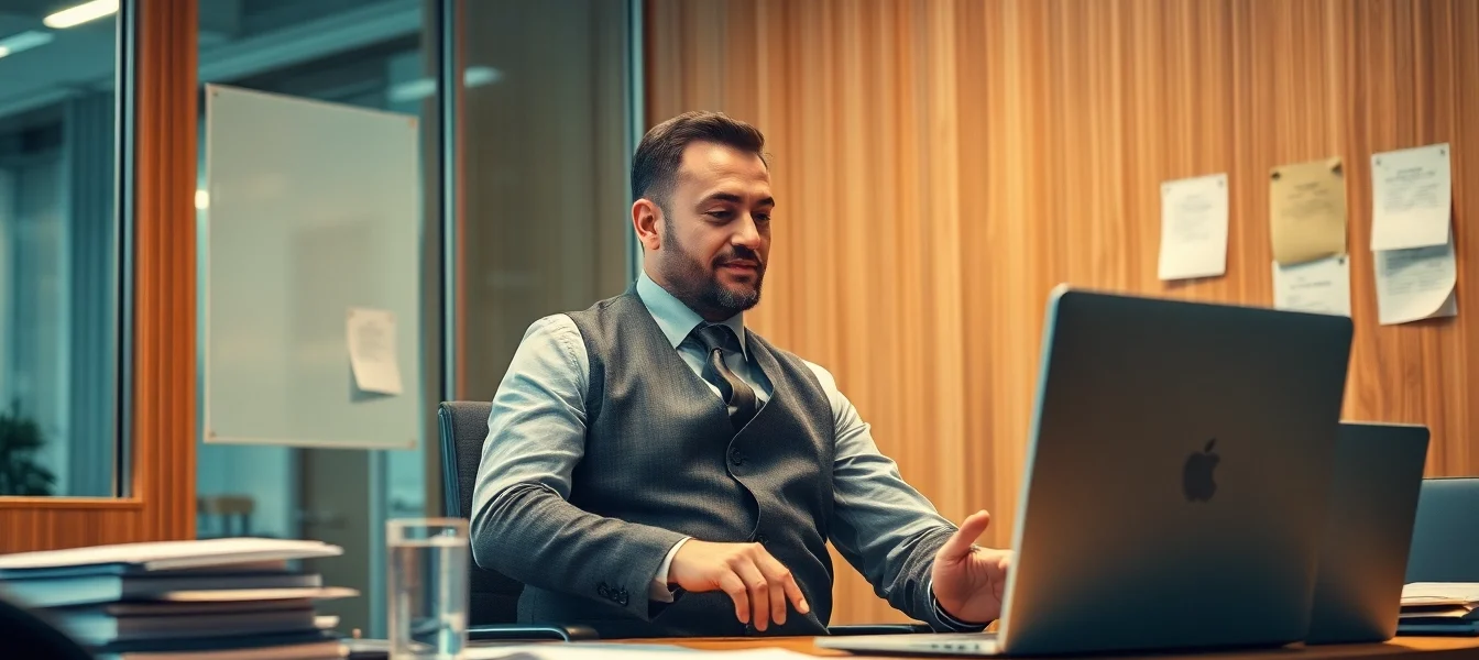 Headhunter Pflegekräfte berät in modernem Büro über Bewerber für den Pflegebereich.