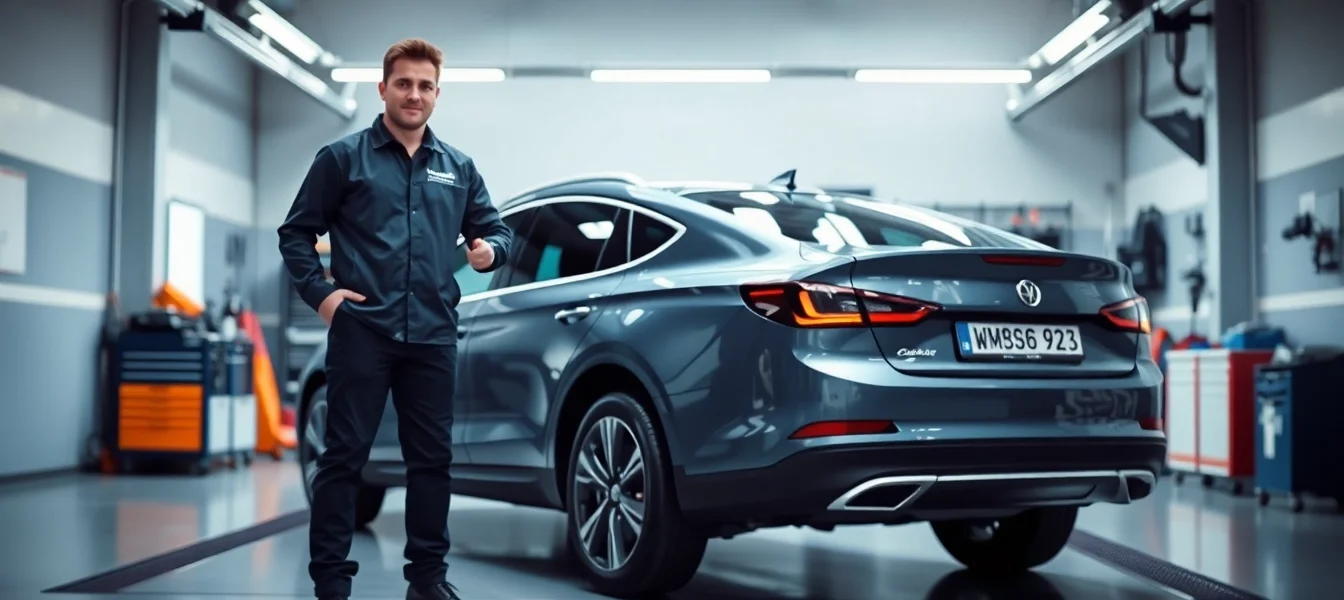 Professioneller Leasing Rückgabe Check München von Experten bei der Fahrzeuginspektion.